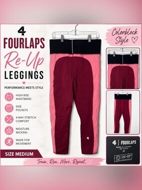 Fourlaps Re-Up Colorblock High Rise Leggings Medium